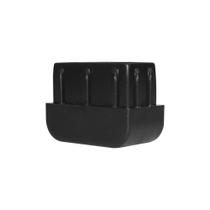 Ponteira Para Tubo Interna 50x30 Retangular Reta Preta