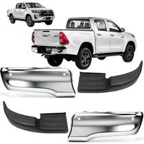 Ponteira Parachoque Traseiro Hilux 16 2017 2018 19 Cromado