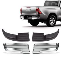 Ponteira Parachoque Traseiro Hilux 2016 2017 2018 19 Cromado