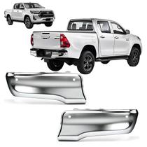 Ponteira Parachoque Traseiro Hilux 2016 2017 2018 19 Cromado