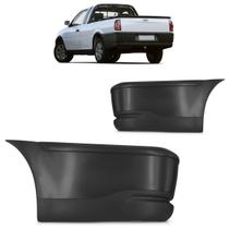 Ponteira Parachoque Traseiro Saveiro G4 2006 2007 2008 2009 2010 2011 2012 2013 2014 Preto