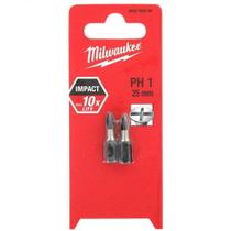 Ponteira philips encaixe 1/4" ph1 x 25mm c/02 pcs 4932352430 milwaukee