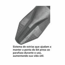 Ponteira Philips Nr. 3 (6X50MM) Tramontina PRO para Parafusos de Fenda Cruzada com Sistema