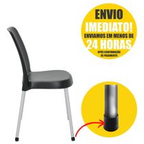 Ponteira Protetora Pé Cadeira Tubular 3,1cm Preta kit 24 pçs