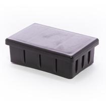 Ponteira quadrada interna 60x40 preta plastica (reta)