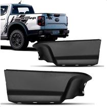 Ponteira ranger raptor 2024 2025 parachoque traseiro preto liso ( par )