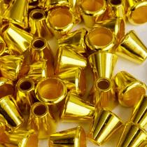 Ponteira Sininho Plástico ABS Prata ou Dourada 50 ou 100 Un Ponteira Sininho Plástico ABS Prata ou Dourada 50 ou 100 Un