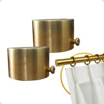 Ponteira Tampa 28mm Dourado Alumínio Varão Cortina Instalação Cores Comum Kit com 2/4/6/8/10Un Ponteira Tampa 28mm Dourado Alumínio Varão Cortina Instalação Cores Comum Kit com 2/4/6/8/10Un