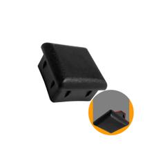 Ponteira Tampa Interna Retangular 20 X 20 Mm Preta