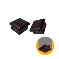 Ponteira Tampa Interna Retangular 40 X 40 Mm Preta