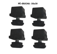 Ponteiras Bucha 30x30 Com Pé Nivelador Kit C/4 Und