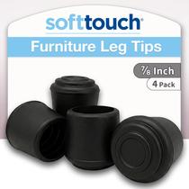 Ponteiras para Pés de Móveis SoftTouch 7/8" de Borracha Antimarcação, Kit com 4 Ponteiras para Pés de Móveis SoftTouch 7/8" de Borracha Antimarcação, Kit com 4
