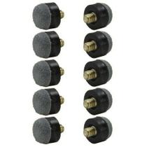 Ponteiras para taco CUESOUL de rosca 10 mm, kit com 10 unidades Ponteiras para taco CUESOUL de rosca 10 mm, kit com 10 unidades