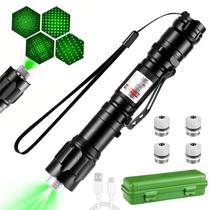 Ponteiro Laser Verde de Alta Potência Comido Recarregável via USB