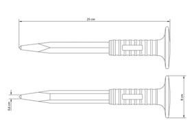 Ponteiro Sextavado 10" Tramontina com Empunhadura Ponteiro Sextavado 10" Tramontina com Empunhadura