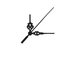Ponteiros para Máquina de Relógio Colonial Médio 5,5cm Preto Ponteiros para Máquina de Relógio Colonial Médio 5,5cm Preto