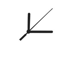 Ponteiros para Máquina de Relógio Tradicional Palito Médio 5,5cm Preto Ponteiros para Máquina de Relógio Tradicional Palito Médio 5,5cm Preto