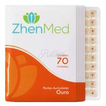 Ponto Auricular Ouro Cartela com 70 pontos ZHENMED