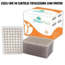Ponto Auriculoterapia Ouro Auricular C/ Micropore Caixa 30 cartelas Total 2100 Pontos