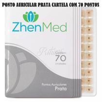 Ponto Auriculoterapia Prata Auricular C/ Micropore 70 Un