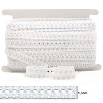 Ponto Palito Bigode Branco 1,3cm - 10m