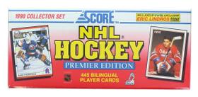 Pontuação de cartas colecionáveis 1990-91 Conjunto bilíngue da NHL 445 cartas