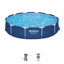 Pool Bestway Steel Pro 12 pés x 30 polegadas acima do solo com acessórios