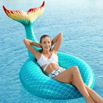 Pool Float Jasonwell Giant inflável com cauda de sereia verde Pool Float Jasonwell Giant inflável com cauda de sereia verde