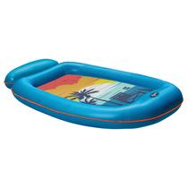 Pool Float Lounge Aqua Comfort inflável para adultos azul/laranja
