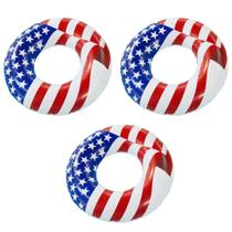 Pool Float Swimline American Flag 36 cm inflável (pacote com 3)