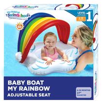 Pool Float SwimSchool Rainbow Baby de 6 a 18 meses com dossel