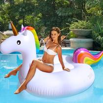 Pool Float TURNMEON 79 Unicórnio inflável gigante para adultos e crianças