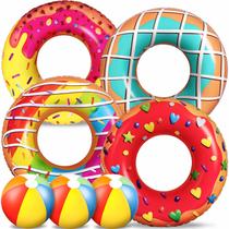 Pool Floats 90shine Donut, 7 peças com bolas de praia para crianças e adultos