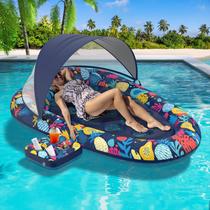 Pool Floats Sunikko X 3 em 1 com dossel e porta-copos para adultos