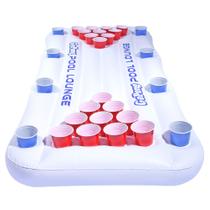 Pool Lounge Beer Pong, GoPong inflável de 6 pés com porta-copos