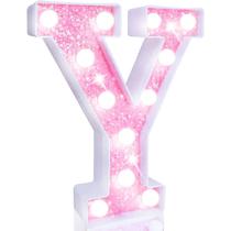 Pooqla LED Marquee Letter Light Pink Alimentado por bateria Pooqla LED Marquee Letter Light Pink Alimentado por bateria