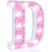 Pooqla LED Marquee Letter Light Pink, alimentado por bateria Pooqla LED Marquee Letter Light Pink, alimentado por bateria