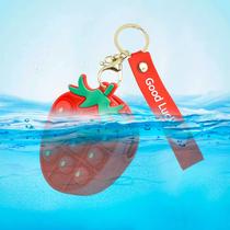 Pop Coin Bolsa bolsa Fidget Toy Rainbow Cute Morangos um