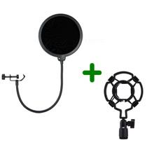 Pop Filter Filtro Anti Puff + Shock Mount Aranha