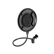 Pop filter gamer p/ microfone Blue Yeti,Nano,snowball,Razer Seiren,preto,aço