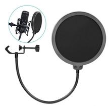 Pop Filter Microfone Flexível Tela Anti Sopro Dupla Camada de Tecido Ajustável Para Microfone - M0018 - Exbom