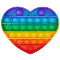 Pop It Brinquedo Anti-Stress Fidget Toy Colorido Coração