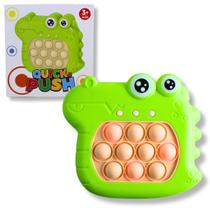 Pop It Crocodilo Puzzle Quick Push Anti Stress Eletrônico 13,5x12x5,5