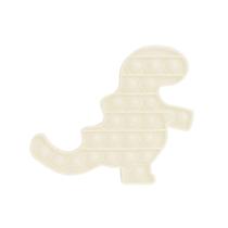 Pop It Dinossauro Silicone Branco - Fidget Anti Stress Pop It Dinossauro Silicone Branco - Fidget Anti Stress