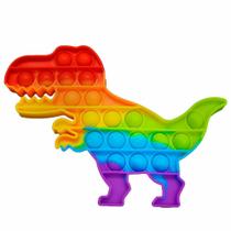 Pop It - Dinossauro T-rex - Brinquedo Anti-stress Colorido - S/ MARCA