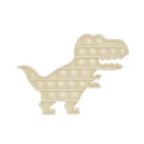 Pop It Dinossauro T-Rex Fidget Silicone Anti-Stress Branco