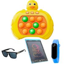 pop it eletronico + lousa magica + caneta + relogio + oculos prova dagua criança pulseira ajustavel menino digital pato pop it eletronico + lousa magica + caneta + relogio + oculos prova dagua criança pulseira ajustavel menino digital pato