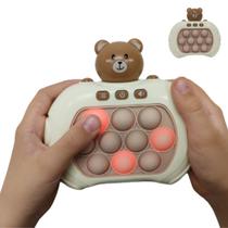 Pop it eletronico ursinho game console treina memória coordenação motora anti estress presente crianças