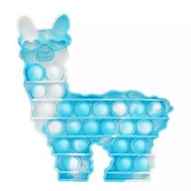 Pop It Fidget Toy Bubble Anti-Stress Lhama Azul Sensorial