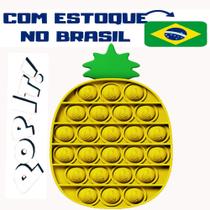 Pop It Fidget Toy Empurre Pop Bubble Barato No Brasil Abacaxi Amarelo